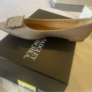 Badgley Mischka Glitter Loafers - Gold